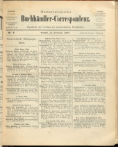 Oesterreichische Buchhändler-Correspondenz