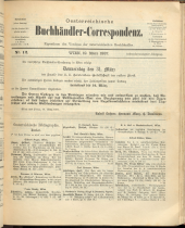 Oesterreichische Buchhändler-Correspondenz