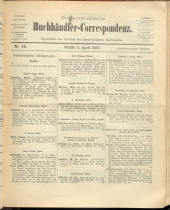 Oesterreichische Buchhändler-Correspondenz