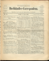 Oesterreichische Buchhändler-Correspondenz