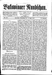 Bukowinaer Rundschau