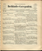 Oesterreichische Buchhändler-Correspondenz