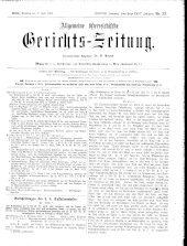 Allgemeine Österreichische Gerichtszeitung