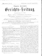 Allgemeine Österreichische Gerichtszeitung