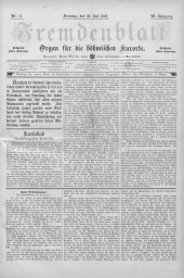 Fremdenblatt - Organ für die böhmischen Kurorte