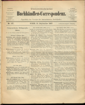 Oesterreichische Buchhändler-Correspondenz