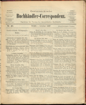 Oesterreichische Buchhändler-Correspondenz