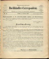 Oesterreichische Buchhändler-Correspondenz