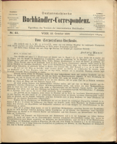 Oesterreichische Buchhändler-Correspondenz