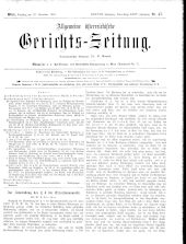 Allgemeine Österreichische Gerichtszeitung