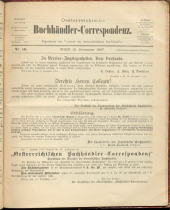 Oesterreichische Buchhändler-Correspondenz