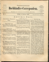 Oesterreichische Buchhändler-Correspondenz