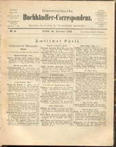 Oesterreichische Buchhändler-Correspondenz