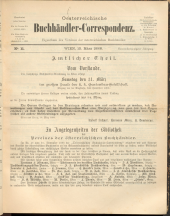 Oesterreichische Buchhändler-Correspondenz