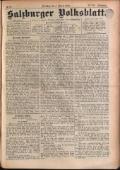 Salzburger Volksblatt: unabh. Tageszeitung f. Stadt u. Land Salzburg