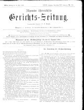 Allgemeine Österreichische Gerichtszeitung