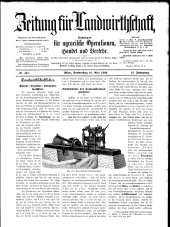 Zeitung für Landwirtschaft