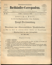 Oesterreichische Buchhändler-Correspondenz