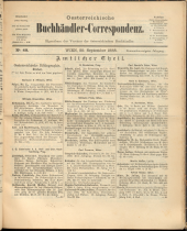 Oesterreichische Buchhändler-Correspondenz