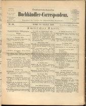 Oesterreichische Buchhändler-Correspondenz