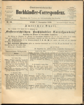 Oesterreichische Buchhändler-Correspondenz