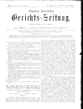 Allgemeine Österreichische Gerichtszeitung