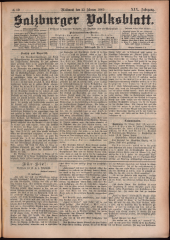 Salzburger Volksblatt: unabh. Tageszeitung f. Stadt u. Land Salzburg