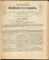 Oesterreichische Buchhändler-Correspondenz