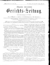 Allgemeine Österreichische Gerichtszeitung