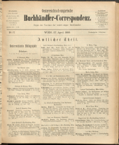 Oesterreichische Buchhändler-Correspondenz