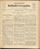 Oesterreichische Buchhändler-Correspondenz