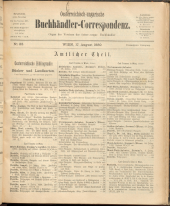 Oesterreichische Buchhändler-Correspondenz