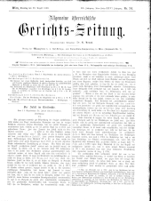 Allgemeine Österreichische Gerichtszeitung