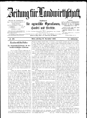 Zeitung für Landwirtschaft