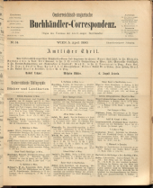 Oesterreichische Buchhändler-Correspondenz