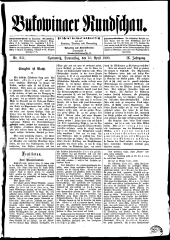 Bukowinaer Rundschau