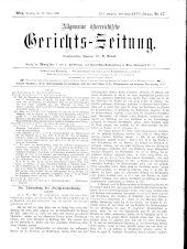 Allgemeine Österreichische Gerichtszeitung