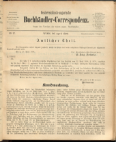 Oesterreichische Buchhändler-Correspondenz