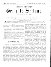 Allgemeine Österreichische Gerichtszeitung