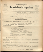 Oesterreichische Buchhändler-Correspondenz