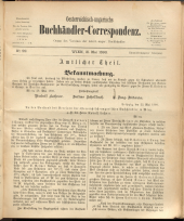 Oesterreichische Buchhändler-Correspondenz