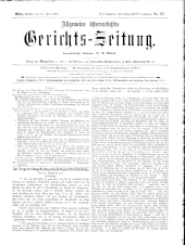 Allgemeine Österreichische Gerichtszeitung