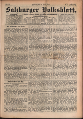 Salzburger Volksblatt: unabh. Tageszeitung f. Stadt u. Land Salzburg