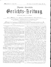 Allgemeine Österreichische Gerichtszeitung