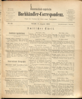 Oesterreichische Buchhändler-Correspondenz