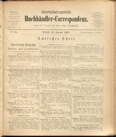 Oesterreichische Buchhändler-Correspondenz