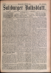 Salzburger Volksblatt: unabh. Tageszeitung f. Stadt u. Land Salzburg