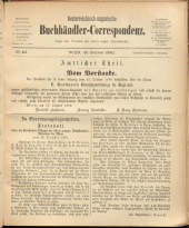 Oesterreichische Buchhändler-Correspondenz