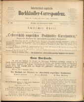 Oesterreichische Buchhändler-Correspondenz