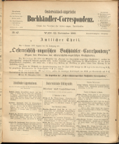 Oesterreichische Buchhändler-Correspondenz